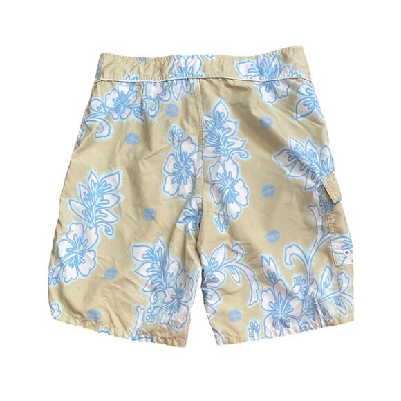 BURNSIDE Mens Size 30 Vintage Tropical Print Surf Swim Bathing Suit Board Shorts - Picture 2 of 5